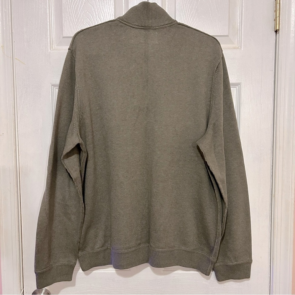 Banana Republic Men’s Sweater Long Sleeve Snap Henley Size XL Olive - Picture 2 of 9